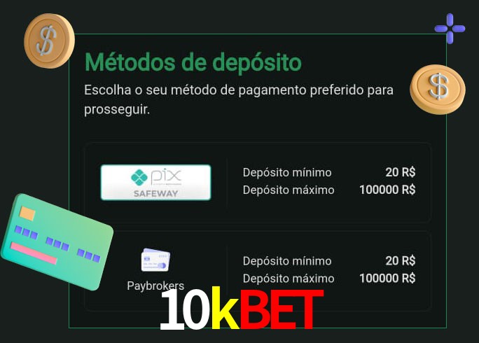O cassino 10kbet oferece uma grande variedade de métodos de pagamento